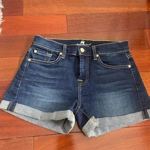 Roll Cuff Denim Shorts